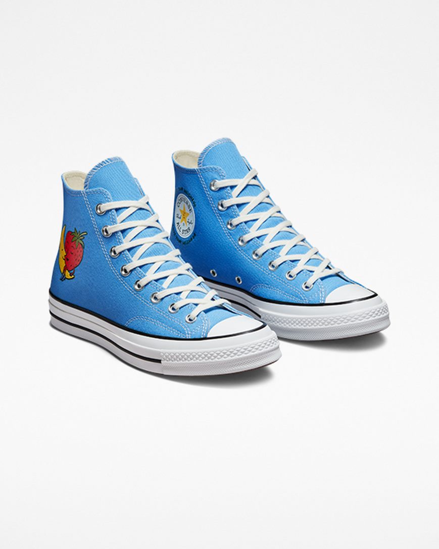 Tenisi Inalti Barbati Converse x Sky High Farm Workwear Chuck 70 Albastri Colorati Albi | RO CQNGV769